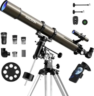 Astronomische telescoop 90/1000 met equatoriaal statief review