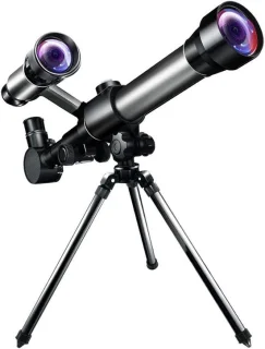 Astronomische telescoop - refractor telescoop - zwart