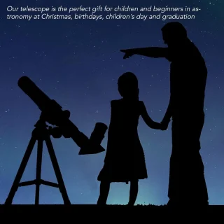 Astronomische telescoop - sterrenkijker - 400mm brandpuntsafstand - zwart