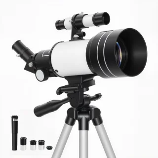 Astronomische telescoop van 70 mm - refractor - wit