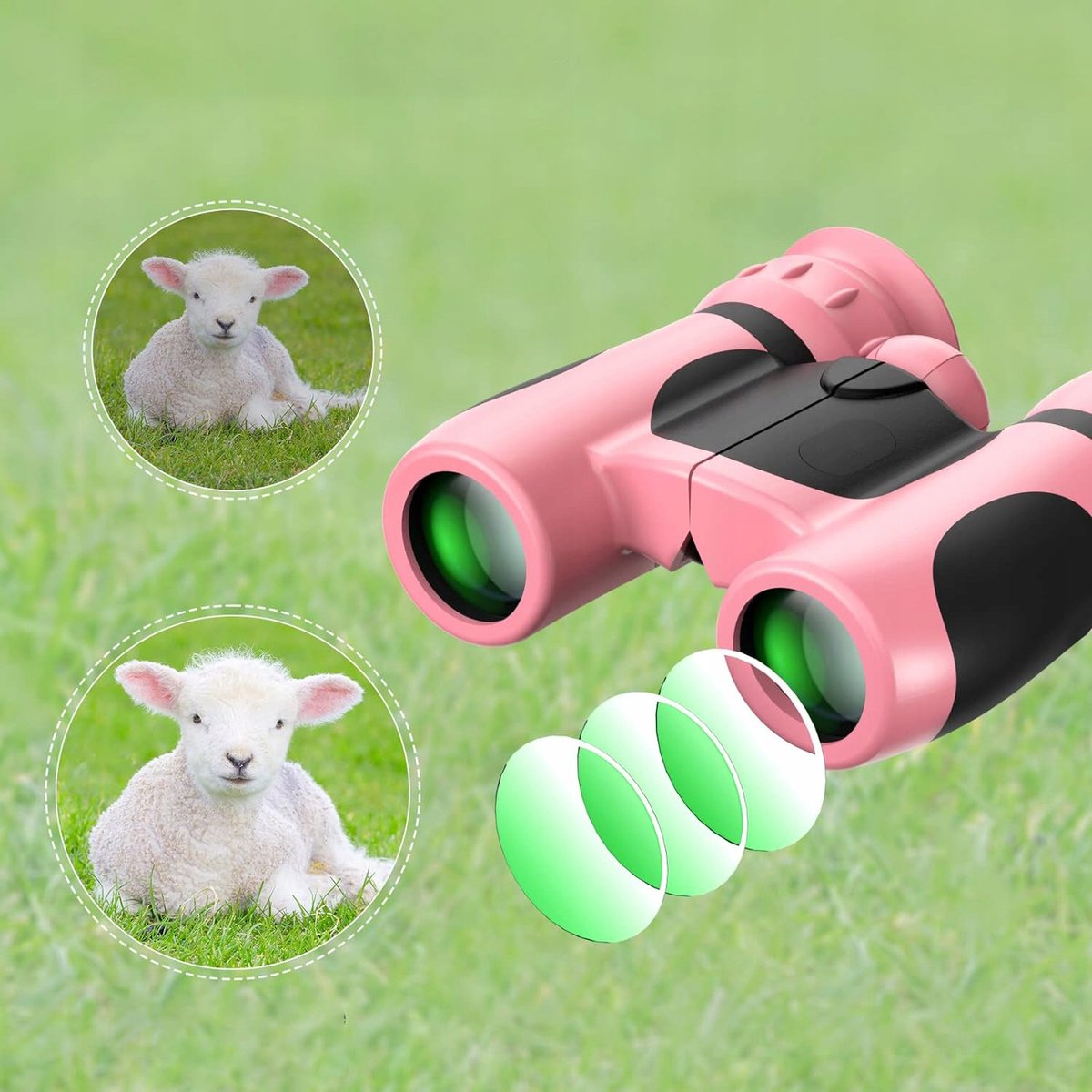 Bedee Kinderverrekijker Roze 8x