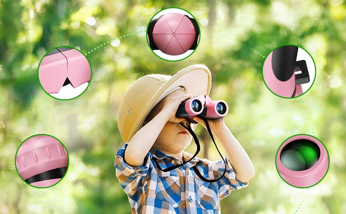 Bedee Kinderverrekijker Roze 8x