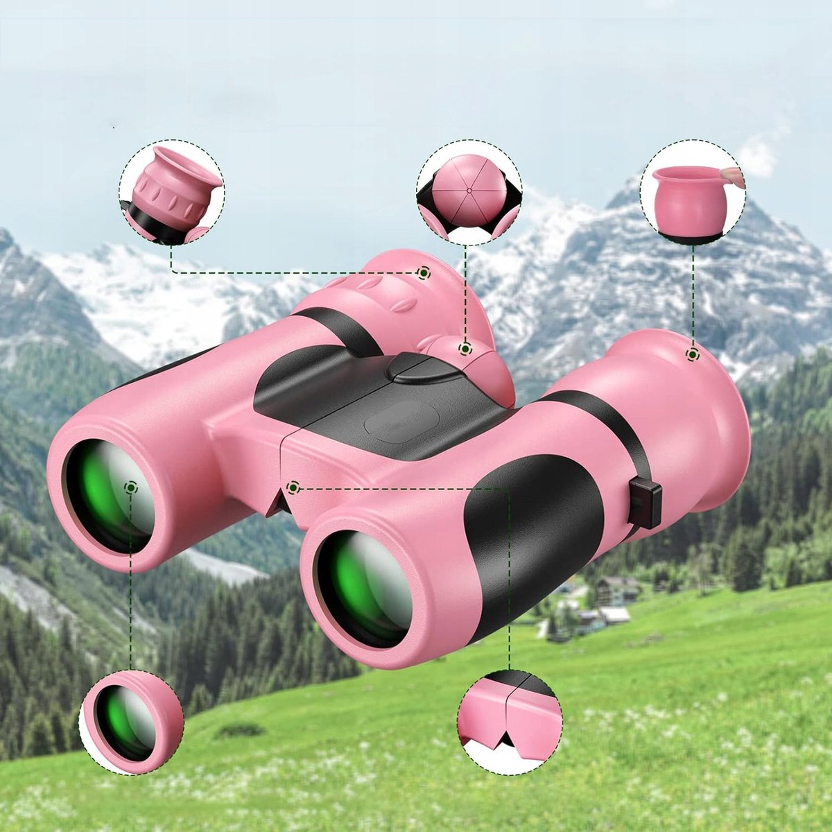 Bedee Kinderverrekijker Roze 8x
