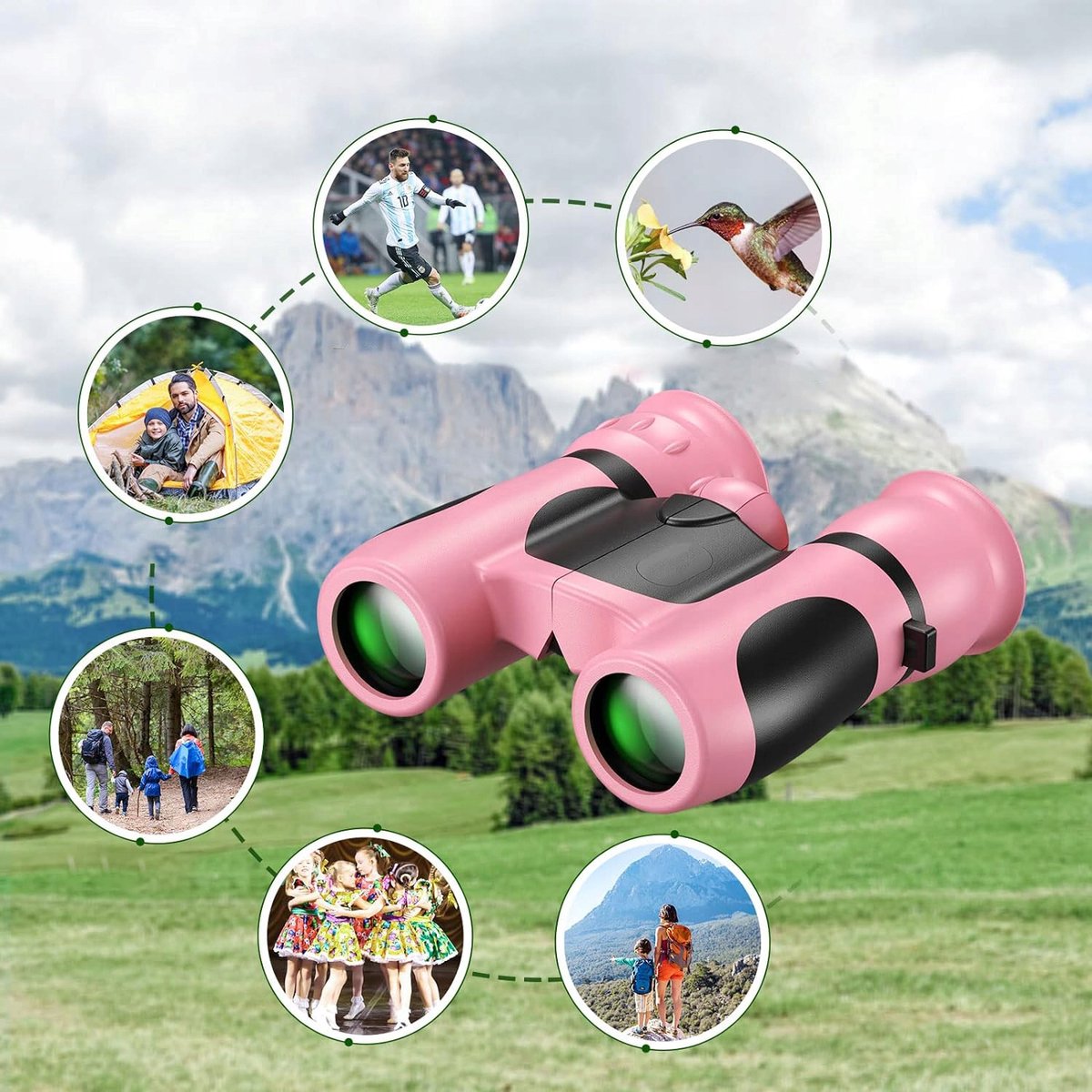 Bedee Kinderverrekijker Roze 8x