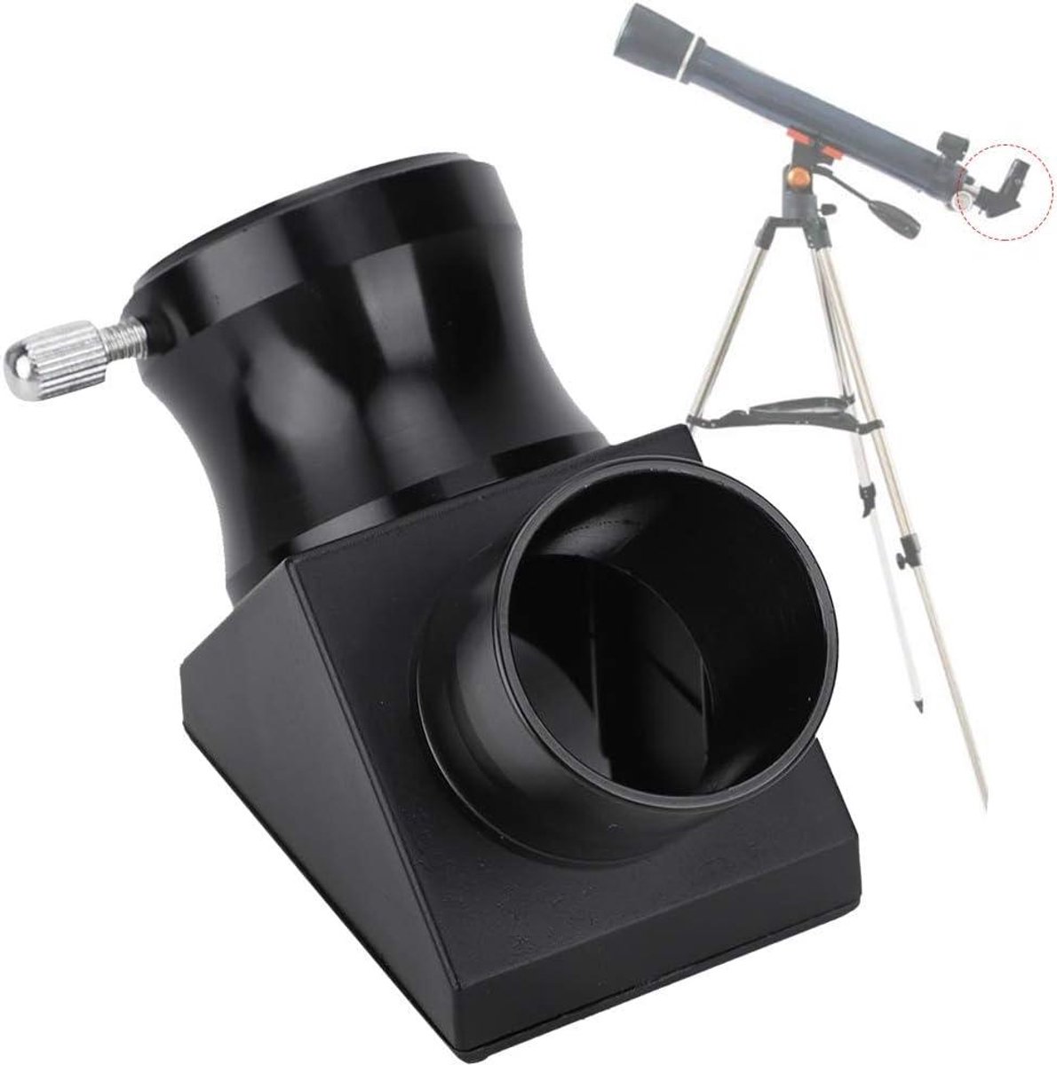 Beeldlens 90° Rechtopstaand 1.25" voor Astronomische Telescoop