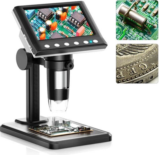Digitale Microscoop 4.3" 1600X 1080P met LED-lamp