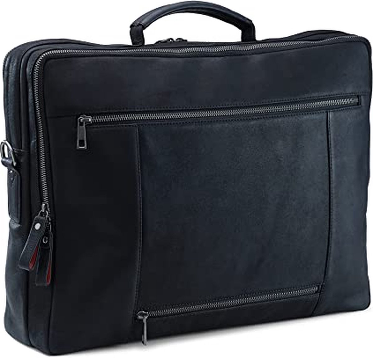 DONBOLSO San Francisco 17 Inch Leather Laptop Bag Vintage Black