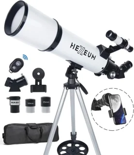 Draagbare astronomische telescoop 80 mm diafragma 600 mm