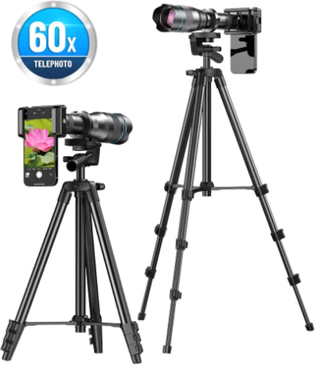 De DrPhone APLFR50 4K HD 60X Telelens Monoculaire Telescoop 50MM Zwart in één oogopslag