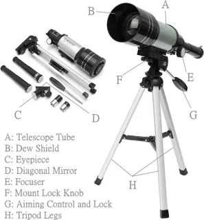 DrPhone SUPERNOVAX1 70/400MM Telescoop Cyaan