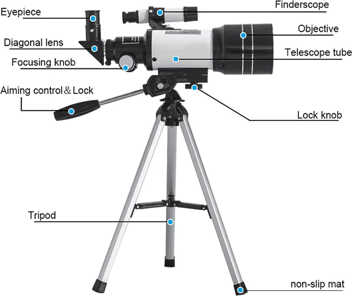 DrPhone SUPERNOVAX1 70/400MM Telescoop Cyaan