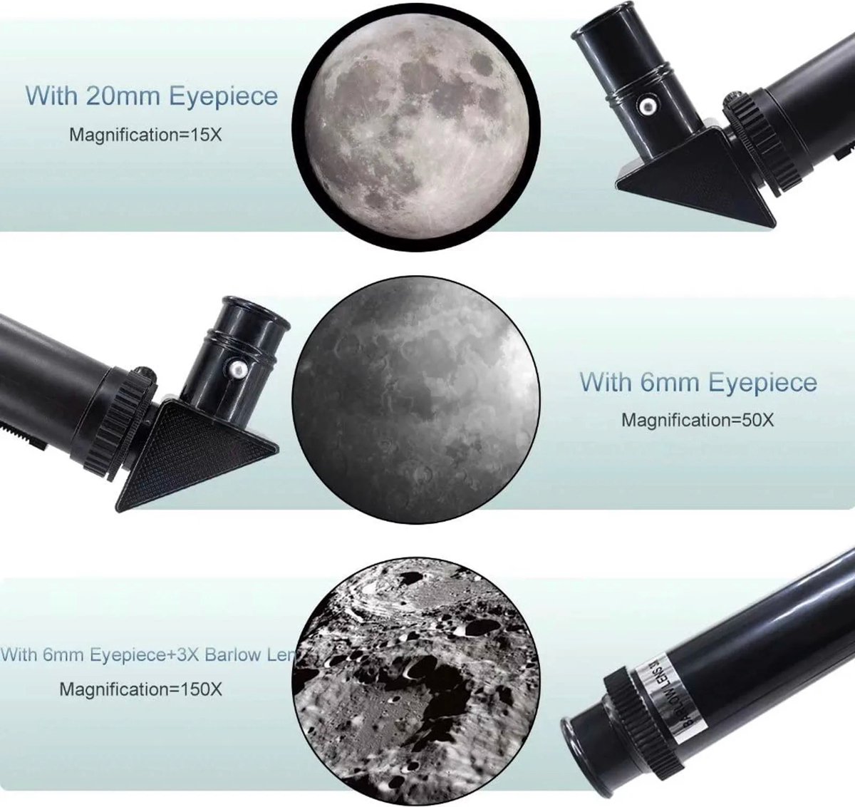 DrPhone SUPERNOVAX1 70/400MM Telescoop Cyaan