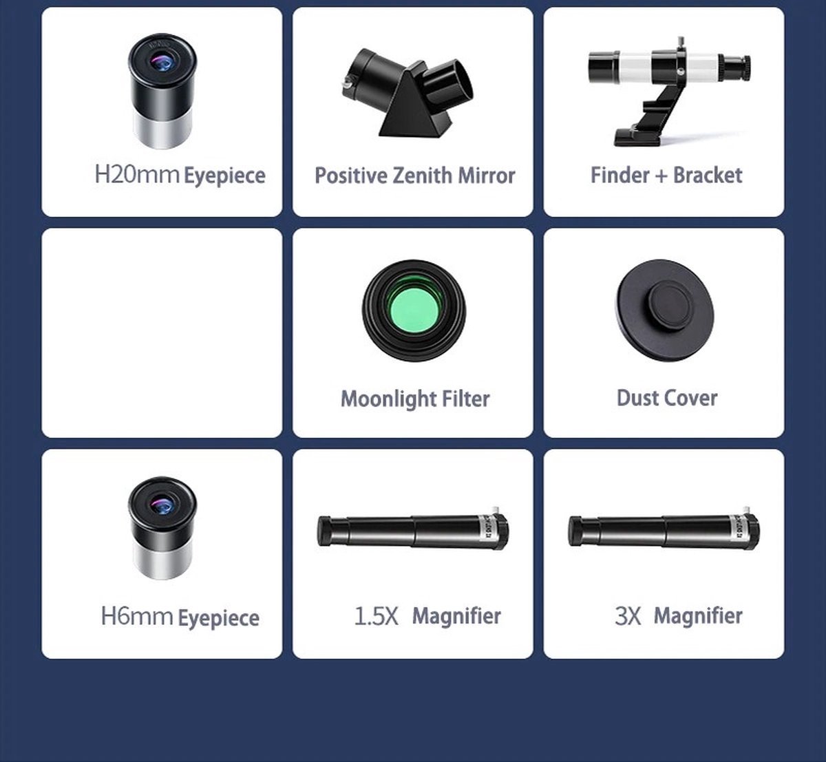 DrPhone SUPERNOVAX2 Junior HD Telescoop 300x70mm Cyaan