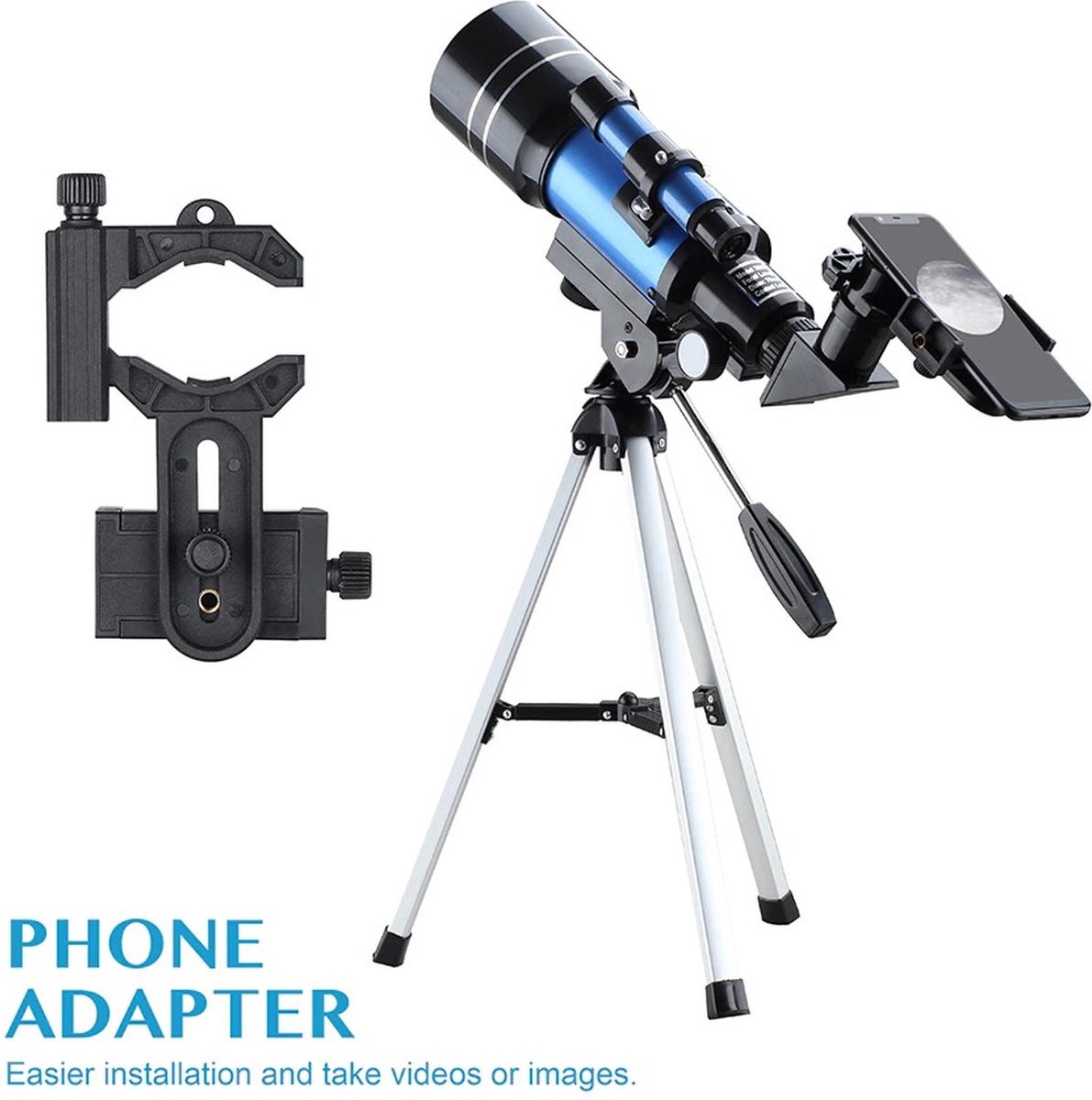 DrPhone SUPERNOVAX2 Junior HD Telescoop 300x70mm Cyaan