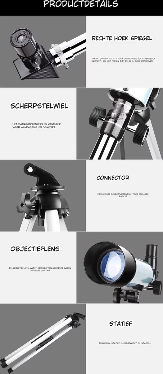 DrPhone SuperNovaX3 Telescoop 50/360MM Met Statief