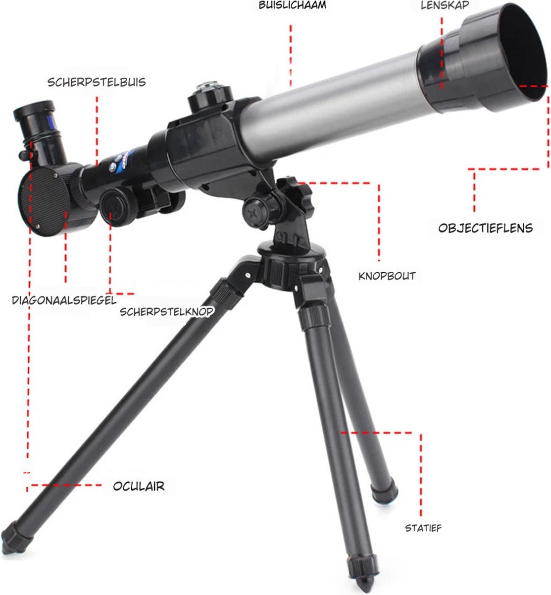 DrPhone SuperNovaX4 Kinder Telescoop Zilver