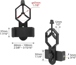E-Ambar - Smartphoneadapter voor telescopen, monoculairs en verrekijkers