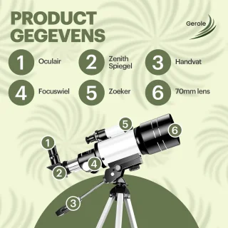 Gerole® Sterrenkijker Refractor Telescoop