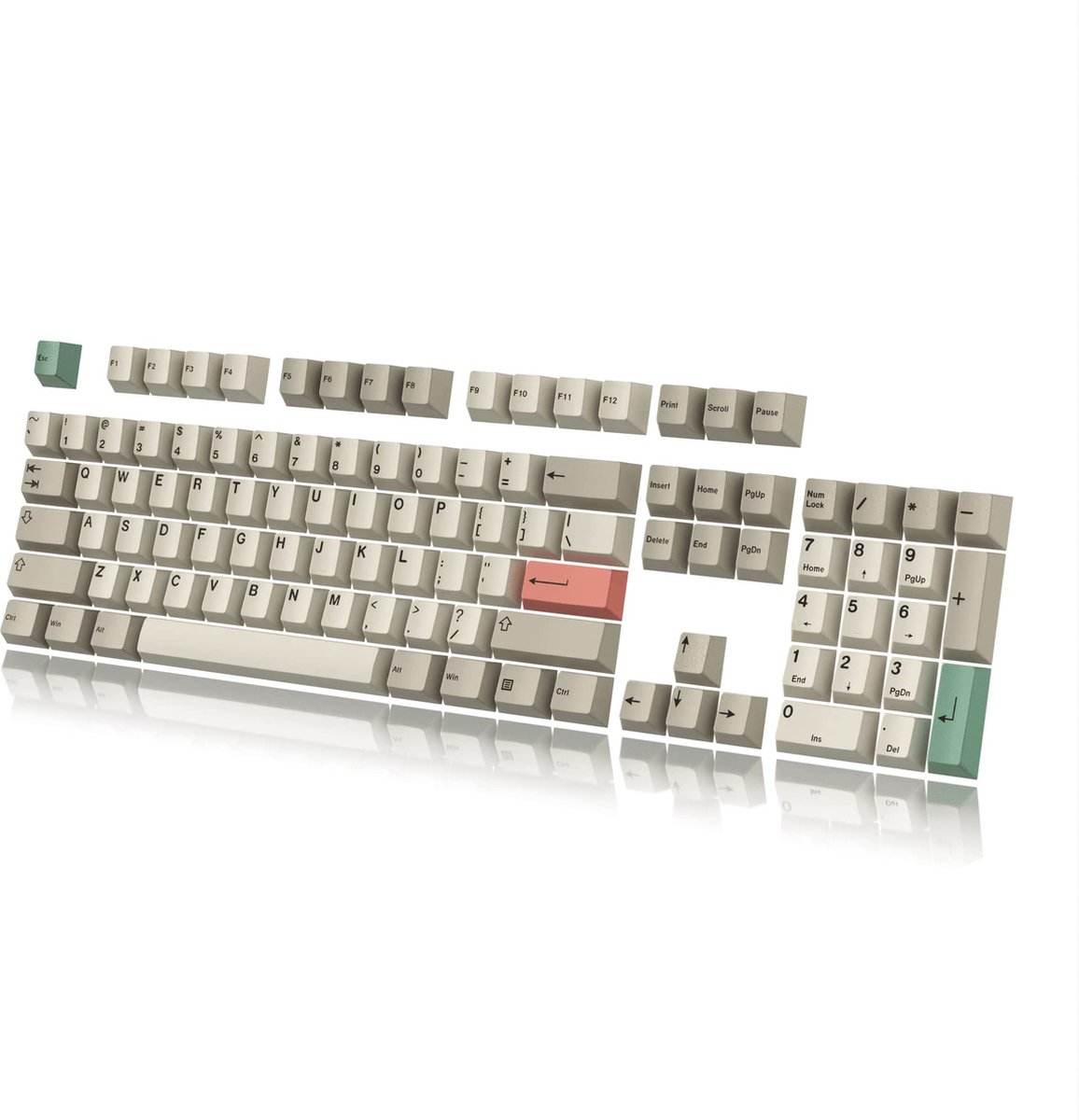 De HK GAMING Keycap-set 139 toetsen ANSI US Cherry MX compatibel in één oogopslag