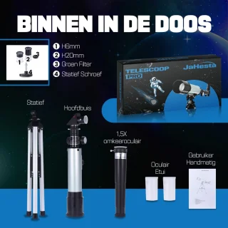 Wat vinden we goed aan de JaHeSta® Telescoop 150X Zoom Set - Sterrenkijker