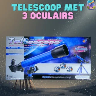 LEAN Toys Blauwe telescoop met statief
