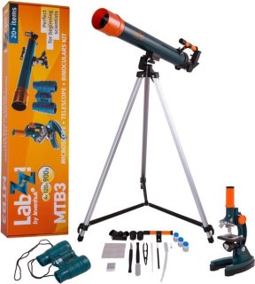 Ontdek de wereld met de Levenhuk LabZZ MTB3 kit: microscoop, telescoop en verrekijker in één!