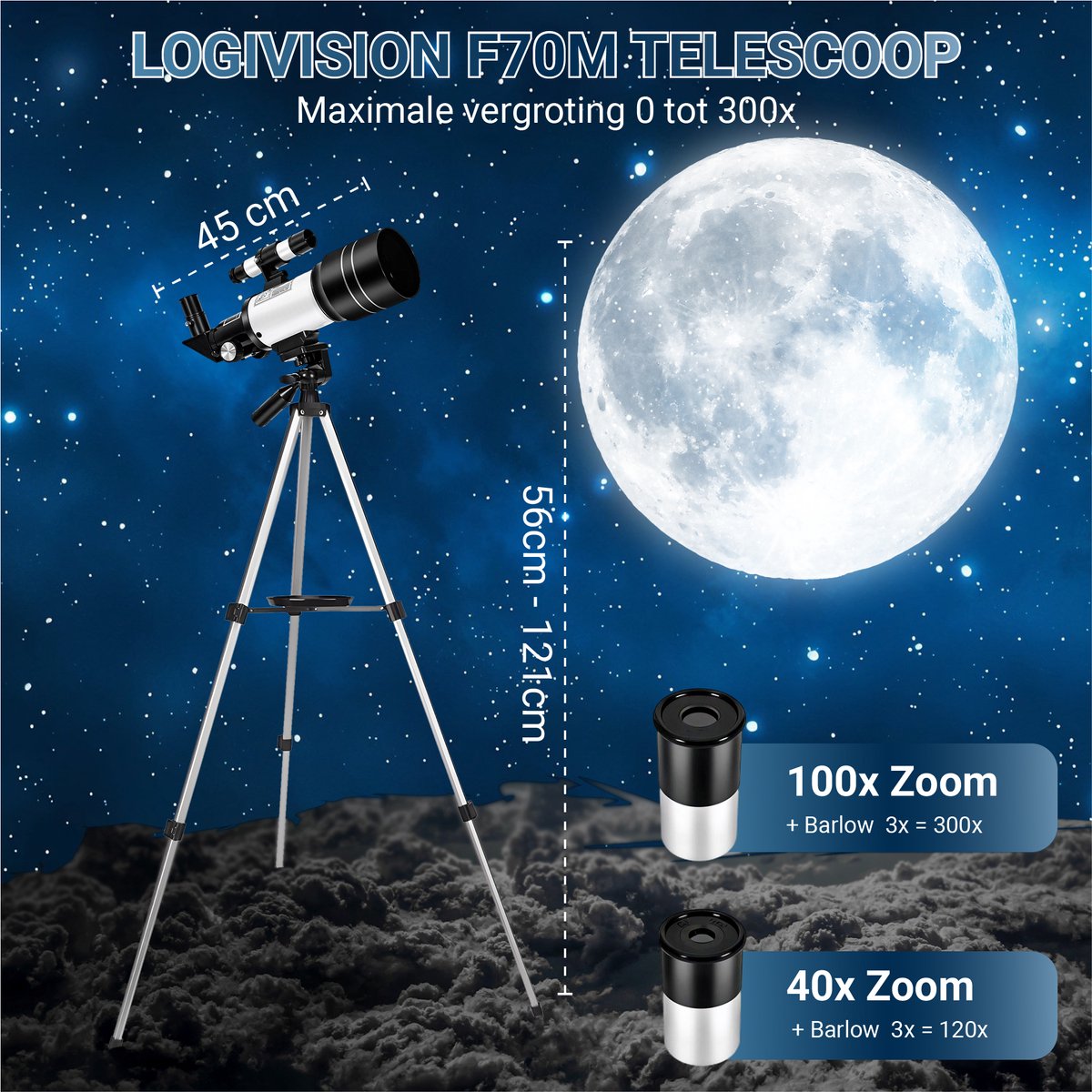 Logivision F70M Telescoop 300X