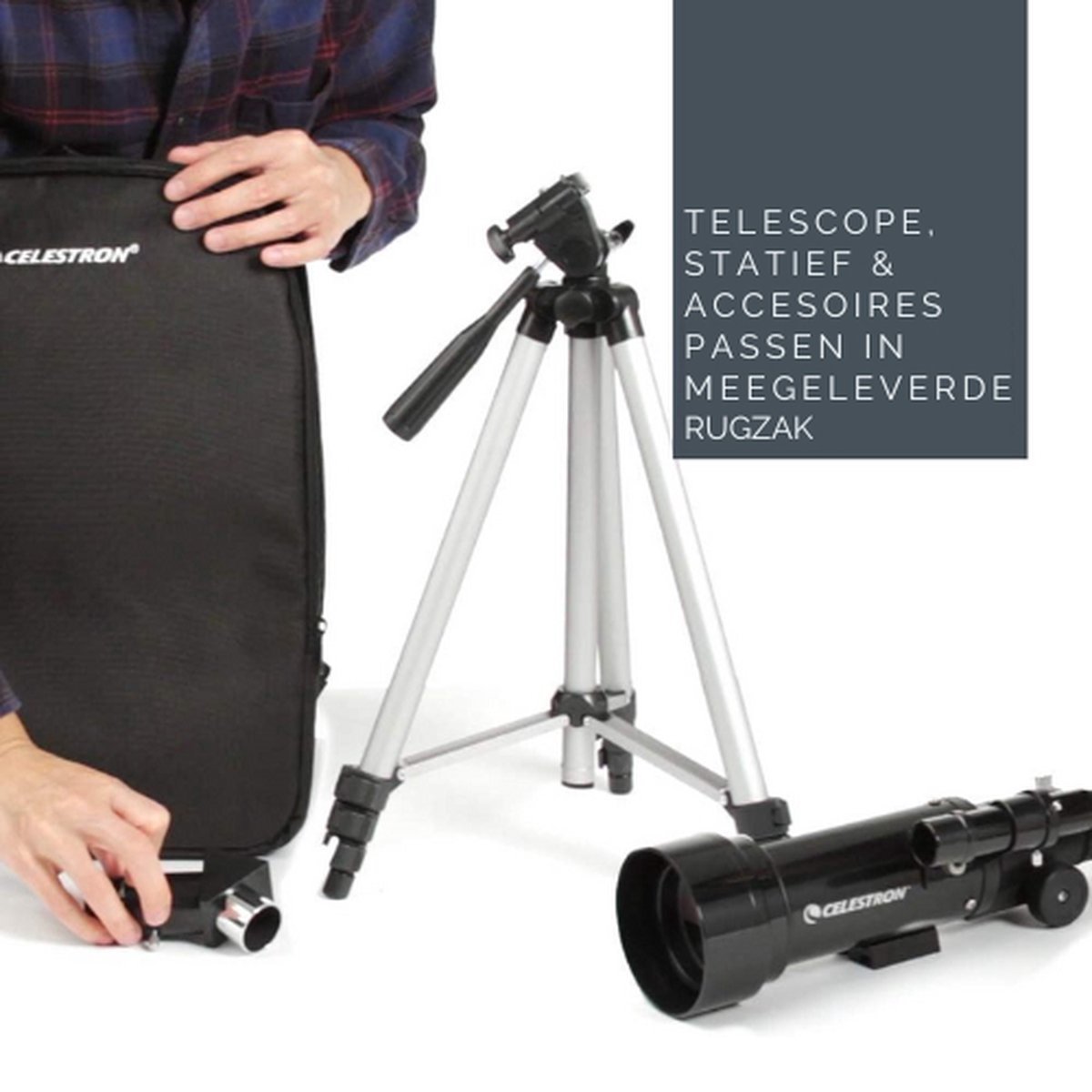 Luxe Sterrenkijker 70MM Zwart - Telescoop voor Kinderen en Volwassenen