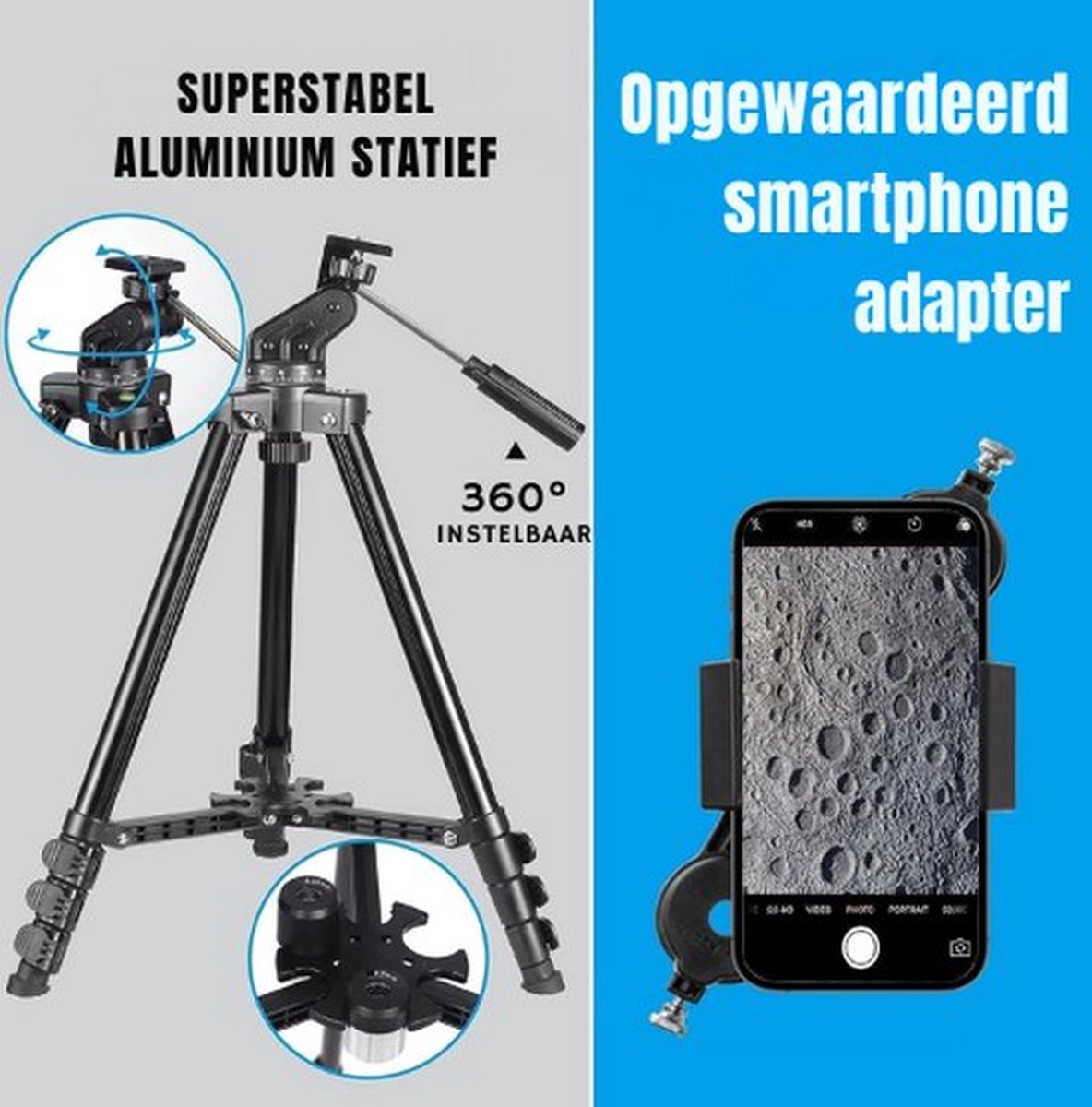 Luxe Sterrenkijker Telescoop met Statief Wit