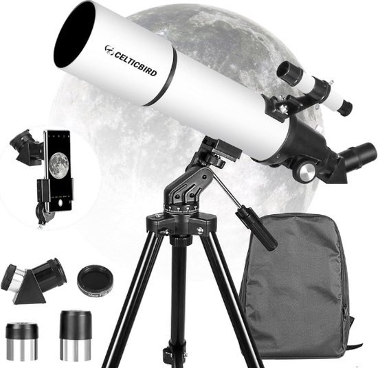 Luxe Sterrenkijker Telescoop met Statief Wit