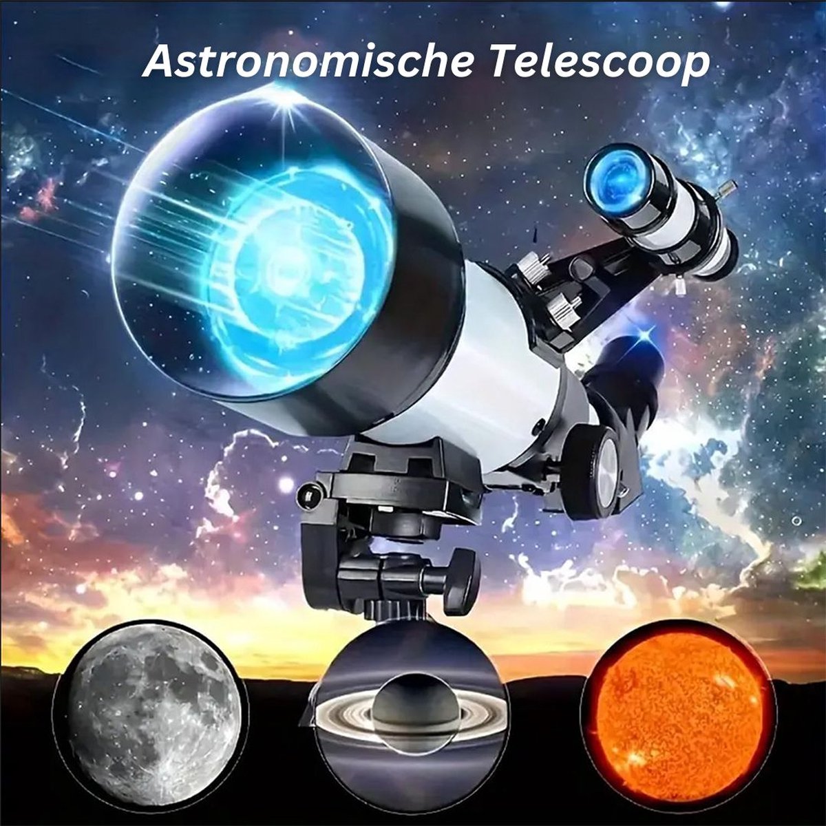 MKSS® Sterrenkijker Telescoop Zwart-Wit met Statief en Tas
