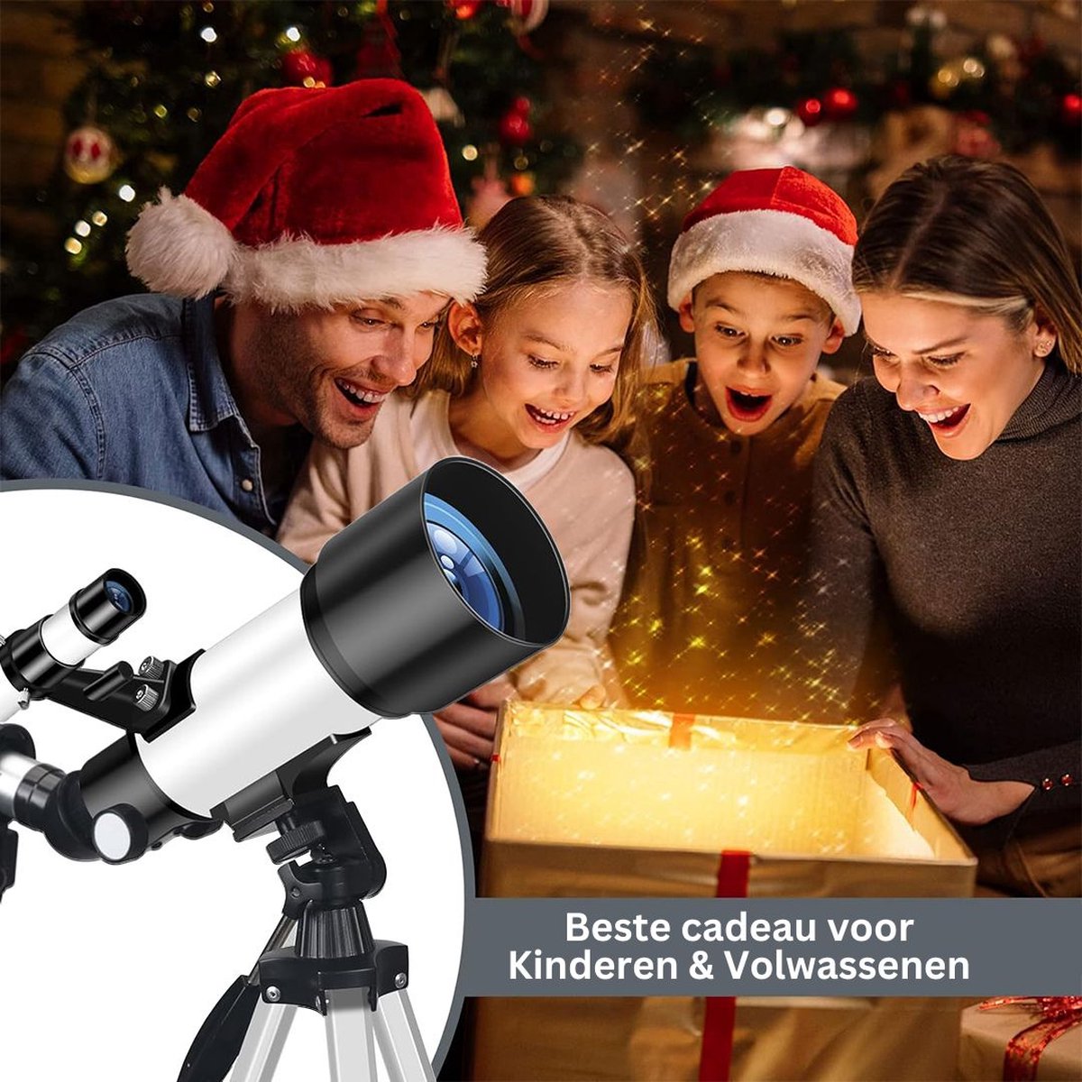 MKSS® Sterrenkijker Telescoop Zwart-Wit met Statief en Tas