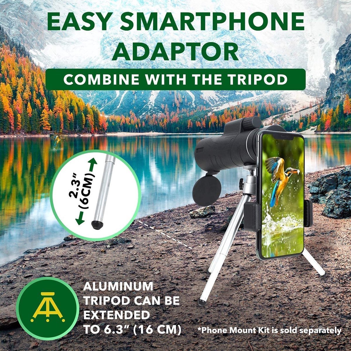 Monokijker 10x draagbare telescoop