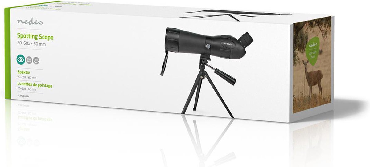 Nedis Spotting Scope 20-60x60 mm zwart