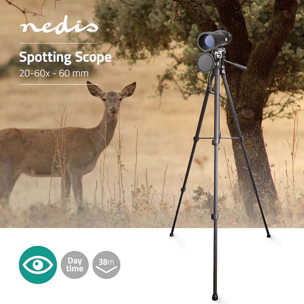 Nedis Spotting Scope 20-60x60 mm zwart