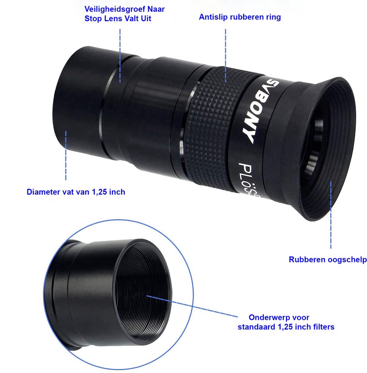 Oculair Telescoop Plossl 1.25 inch 40mm X01NSK27
