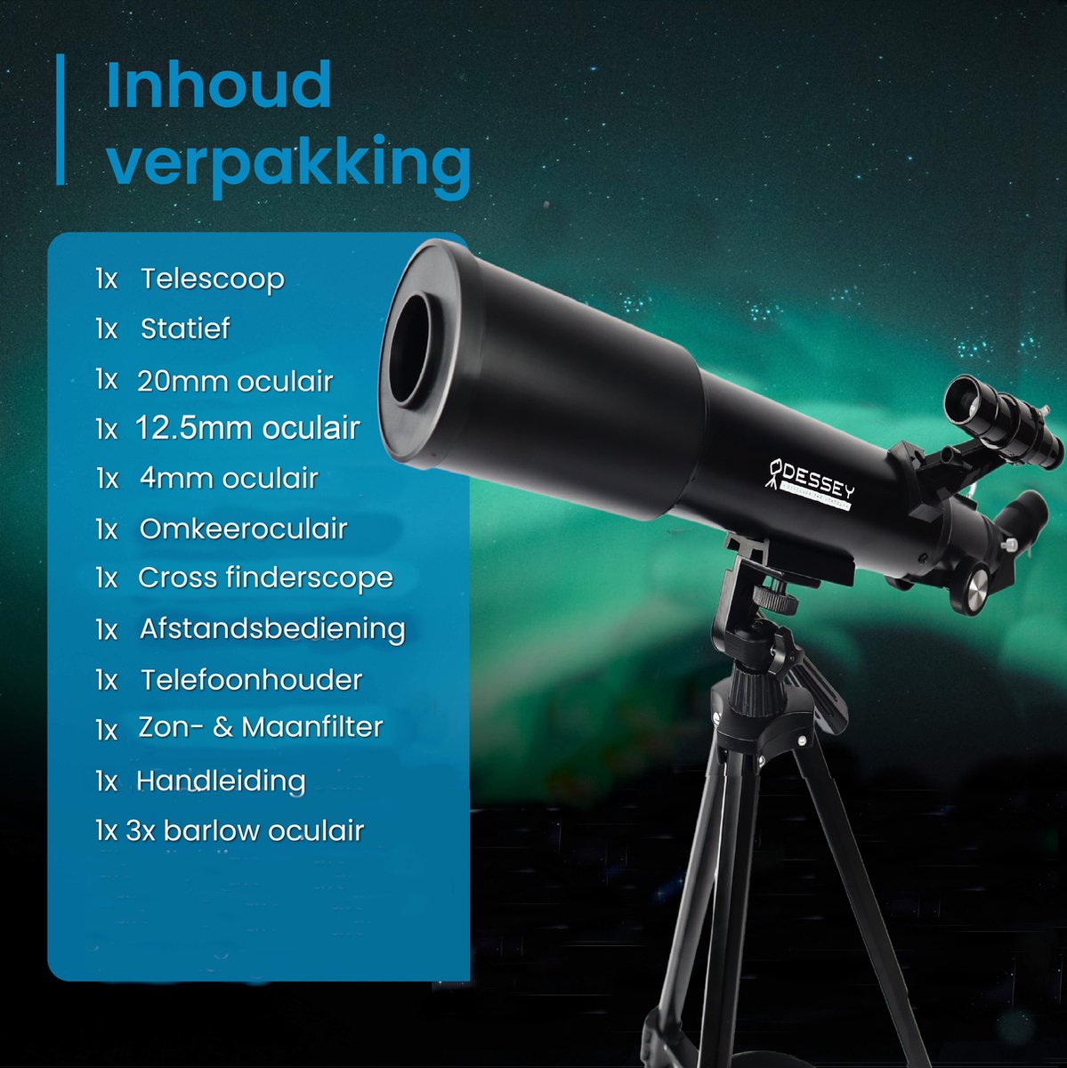 ODESSEY Refractor Telescoop 250X