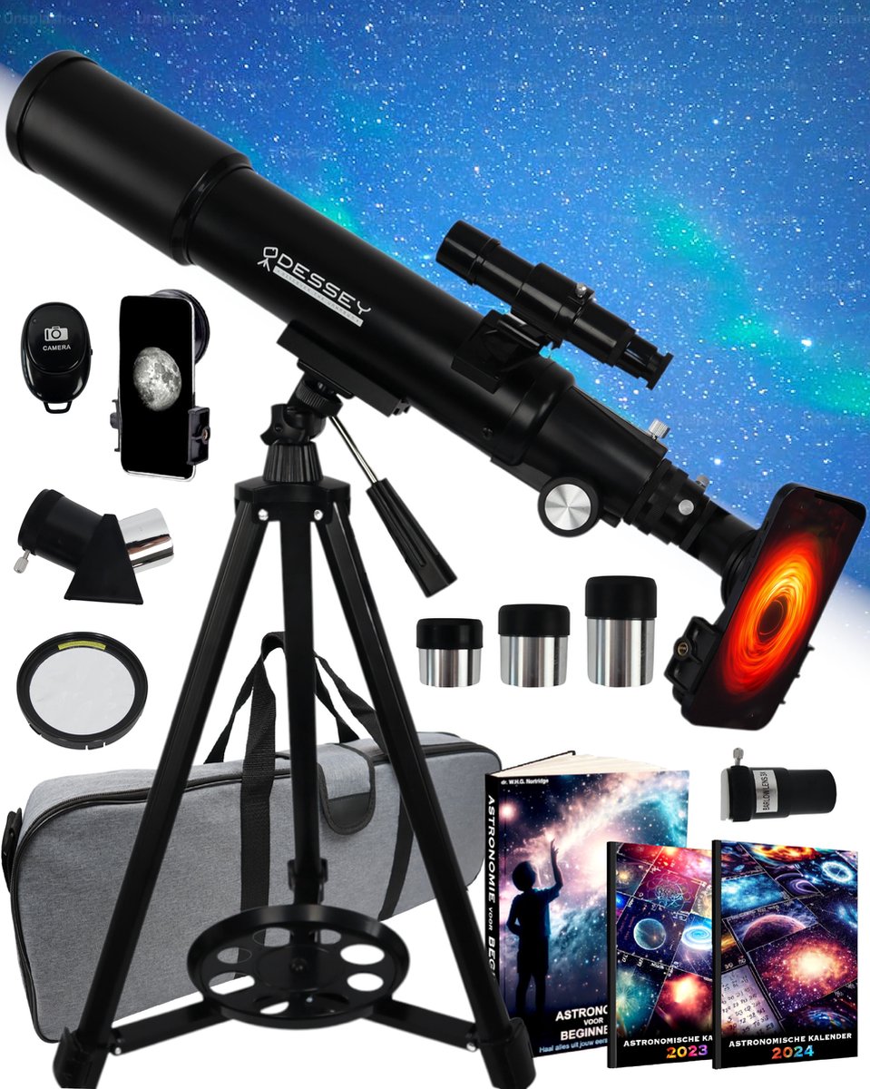 De ODESSEY Refractor Telescoop 250X in één oogopslag