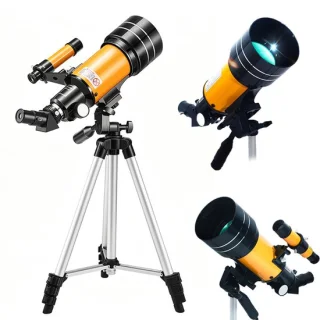 Professionele astronomische telescoopset voor beginners en kinderen – oranje