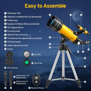 Refractortelescoop 70 mm