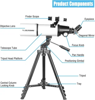 Refractortelescoop 80/600 mm