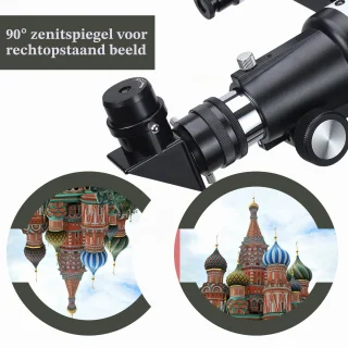 Refractortelescoop voor volwassenen beginners 70 mm 400 mm met AZ-montage