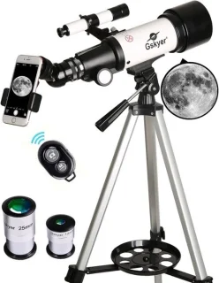 Reistelescoop voor kinderen en beginners - 70 mm opening, 400 mm AZ-montering