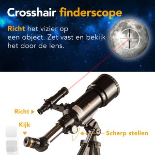 RP Telescoop 300x Zoom met 3 Lenzen en Filterset - Zwart