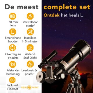 RP Telescoop 300x Zoom met 3 Lenzen en Filterset - Zwart