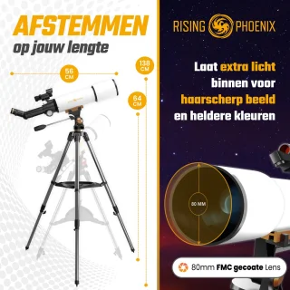 RP telescoop 625x wit met statief en accessoires deluxe set