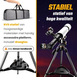RP telescoop 625x wit met statief en accessoires deluxe set