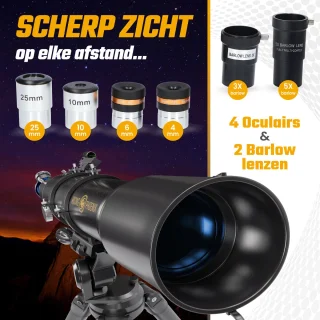 RP Telescoop 875x Zoom Met 6 Lenzen En Accessoires Zwart Metallic