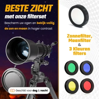 RP Telescoop 875x Zoom Met 6 Lenzen En Accessoires Zwart Metallic
