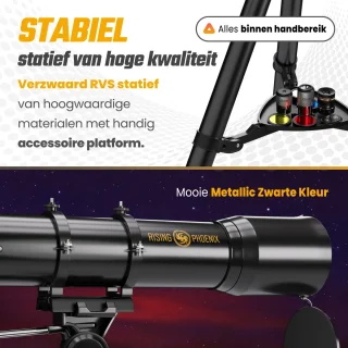RP Telescoop 875x Zoom Met 6 Lenzen En Accessoires Zwart Metallic
